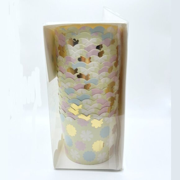 NEW My Minds Eye Gold Foiled Pastel Flowers Baking Cups - 36 Count - Picture 4 of 5